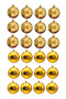3 cm 24 pieces cute ball christmas pine tree ornament 12 shiny - 12 matte - 3