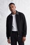Men's Grandland Leather Detailed Premium Cashmere Jacket Black - 3