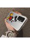 Samsung Galaxy A16 Compatible Silicone Edge Hard Back Case Mickey Patterned Couple Phone Case - 4