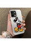 Vivo Y28 Compatible Silicone Edge Hard Back Case Mickey Patterned Couple Phone Case - 3