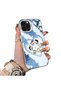 For iPhone 13 Pro Compatible Silicone Edge Hard Back Case Anime Pattern Couple Phone Case