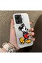 Poco C65 Compatible Silicone Edge Hard Back Case Mickey Patterned Lover Couple Phone Case - 3