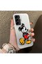 Samsung Galaxy A36 Compatible Silicone Edge Hard Back Case Mickey Patterned Couple Phone Case - 3