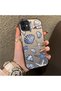 iPhone 12 Pro Compatible Silicone Edge Hard Back Case Shell Patterned Couple Phone Case - 3