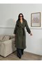 Buttoned Belted Lined Long Cashmere Coat - 6