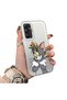 Samsung Galaxy A34 Compatible Silicone Edge Hard Back Case Mouse Patterned Couple Phone Case