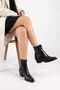Women's Valore Short Heeled Short Boots - Black-Patent Leather - 3