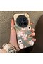 Vivo X300 Pro Compatible Pink Spring Flower and Green Leaf Pattern Phone Case, Shock Protection