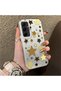 Samsung Galaxy A55 Compatible Retro Coffee Tone Star Sticker Printed Case, Aesthetic Design
