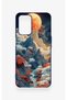 Oppo A54 Compatible Red Moon Patterned Silicone Case - 2