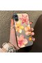 iPhone XS Max Compatible Watercolor Tropical Flower and Sun Pattern Phone Case, Shock Protection