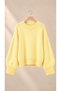 Women's Yellow Sweater Soft Soft Textured Winter Casual Model Acrylic Sweater - 4