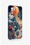 Redmi Note 10-10S Compatible Red Moon Patterned Silicone Case - 3