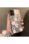 Samsung Galaxy A06 4G/5G Compatible Pink Spring Flower and Green Leaf Pattern Phone Case, Shock Protection