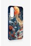 Samsung A27 Compatible Red Moon Patterned Silicone Case - 3