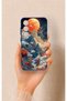 Samsung S24 Compatible Red Moon Patterned Silicone Case