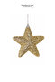 Christmas Tree Ornament Star Sequin Champagne 15 cm
