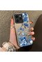Tecno Spark 40 Compatible Blue Turtle, Shell, and Coral Pattern Cover, Shock-Absorbing Structure