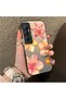 Realme C65 4g Compatible Watercolor Tropical Flower and Sun Pattern Phone Case, Impact Resistant