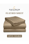 210TC Cotton Satin Double Stripes Bed Sheet Set 3PC | Soft Breathable Satin Flat Sheet 206x250 cm | OEKO-TEX & ECAS Certified - 3