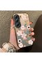 Tecno Camon 40 Pro 5g Compatible Pink Spring Flower and Green Leaf Pattern Phone Case, Shockproof