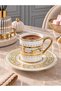 6-Person Porcelain 24K Ahenk Coffee Cup