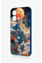 Oppo A6 Pro Compatible Red Moon Patterned Silicone Case - 4