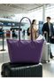 Purple Commute Shoulder Tote, Embroidered Crocodile, Ladies Handbag - 4