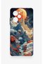 Poco X5 Pro Compatible Red Moon Patterned Silicone Case - 2