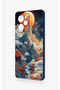 Poco X5 Pro Compatible Red Moon Patterned Silicone Case - 4
