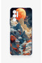 Tecno Pova 3 Compatible Red Moon Patterned Silicone Case - 2