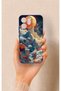 Oppo Reno 14F Compatible Red Moon Patterned Silicone Case