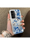 Samsung Galaxy S23 Compatible Blue Turtle, Shell and Coral Pattern Cover, Shock-Absorbing Structure