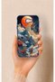 Samsung J7 Prime Compatible Red Moon Patterned Silicone Case