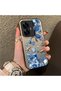 Realme C55 Compatible Blue Turtle, Shell, and Coral Pattern Cover, Shock-Absorbing Structure