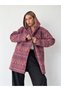 Urban Retro Hooded Oversize Jacket Coat Women Pink - 5