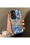 Samsung Galaxy S25 Compatible Blue Turtle, Shell, and Coral Pattern Cover, Shock-Absorbing Structure