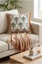 Boho Palm 43X43Cm Burgundy Tasseled Throw Pillow Cover - 5