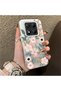Redmi Note 14 Pro 4G/5G Compatible Pink Spring Flower and Green Leaf Pattern Phone Case, Shockproof
