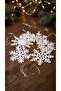 Snowflake Christmas Tree Ornament Set - White Pine Tree Decoration - 6
