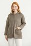 Hooded Comfortable Wool Knitwear Jacket - Milk Coffee - 3