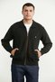 Shirt Collar Zippered Wool Knitwear Coat - Black - Dark Gray