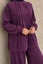 Pilise Detailed Oysho Set Tsd260333 Plum - 4