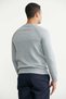 Crew Neck Basic Knit Sweater - Light Gray - 4