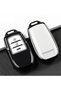 Toyota Compatible Ch-R, Corolla, Cross, Yaris, Cross, Prius, Rav4, Camry, Prado Piano Tpu Key Case Cover (White - 3 Keys)