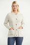 Shirt Collar Buttoned Knitwear Cardigan - Stone
