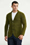 Shawl Collar Pocketed Knitwear Jacket - Green - 4