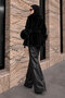Fox Coat with Fur Sleeves Tsd260352 Black - 4