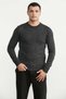 Zero Collar Basic Wool Knit Sweater - Anthracite - 2