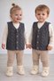 New Season Soft Knitted Patterned Knitwear Unisex Baby Kids Vest (0-8 Years)